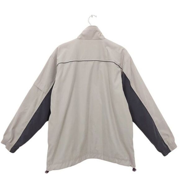Champion USA Mens Active Jacket Size Medium Full Zip Mock Neck Long Sleeve Beige - Picture 7 of 11